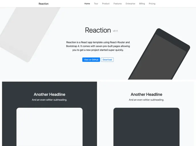 screenshot of Reaction