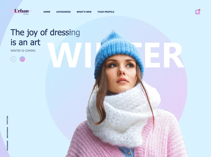 screenshot of Brand Store Landing Page