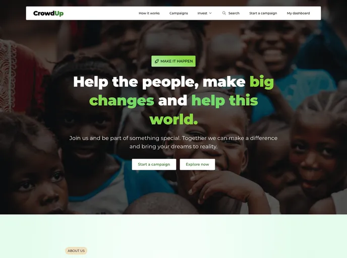 screenshot of Crowdup