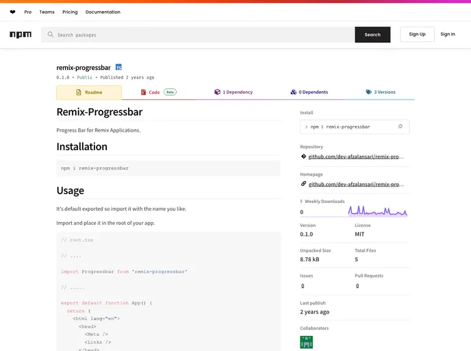 screenshot of Remix Progressbar