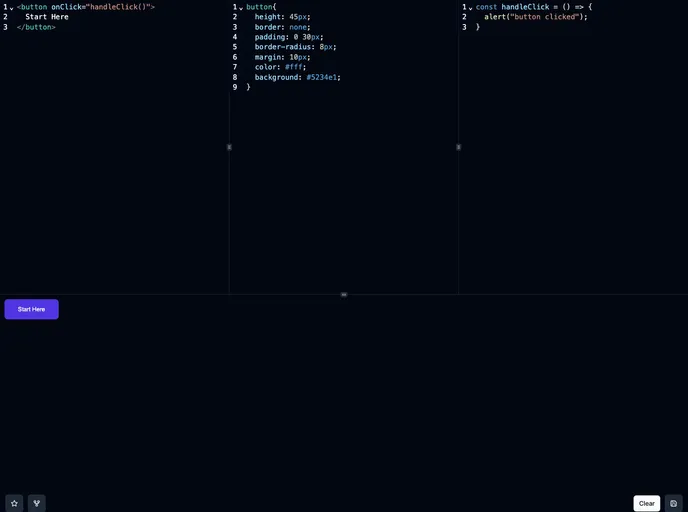 screenshot of Web IDE