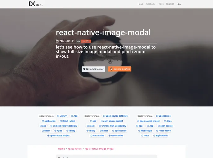 React Native Image Modal screenshot