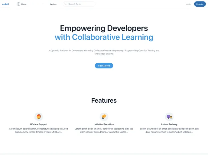 screenshot of Ceddit