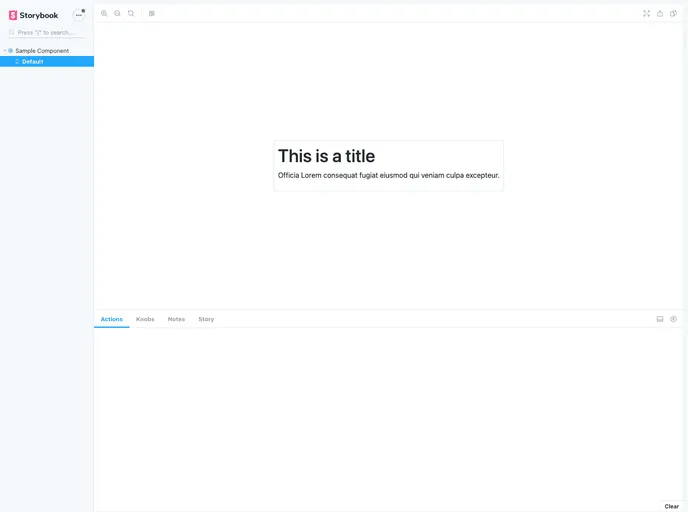 screenshot of React Component Library Starter