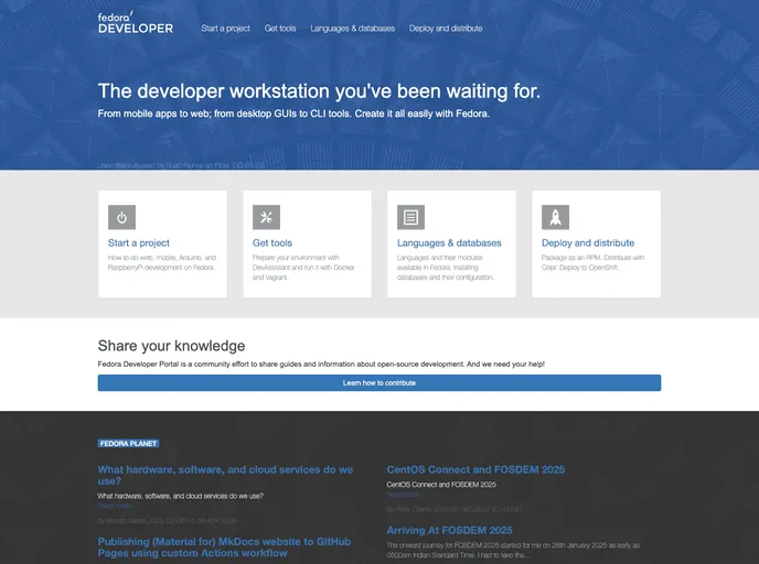 screenshot of Website