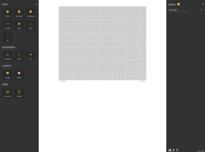 screenshot of Wireframer