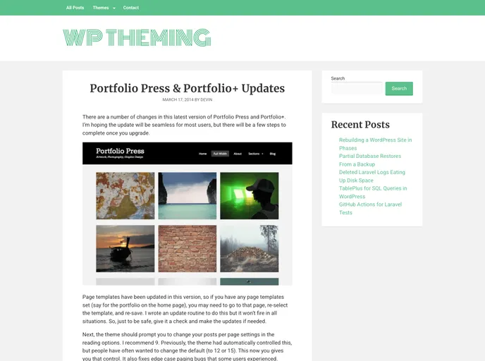 screenshot of Portfolio Press