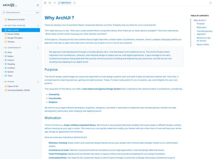 Archui Lib screenshot