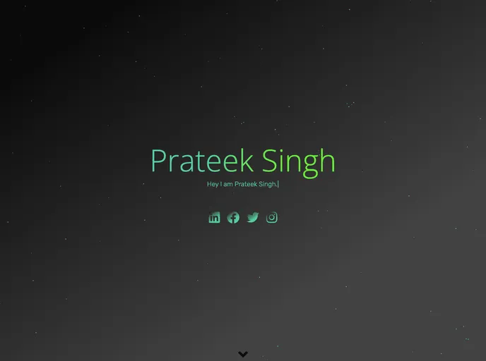 screenshot of Dark Portfolio