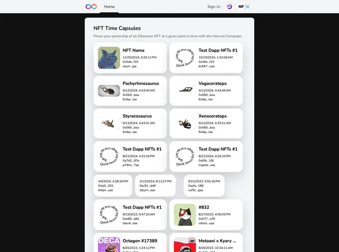 screenshot of Icp Eth Starter