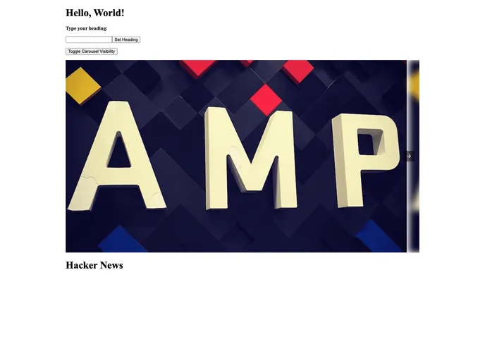 screenshot of Ampreact