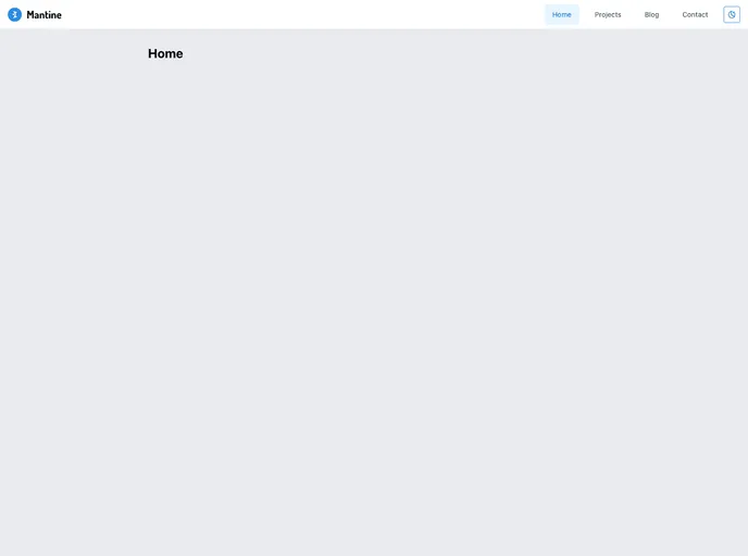 screenshot of Next Mantine Blog Template