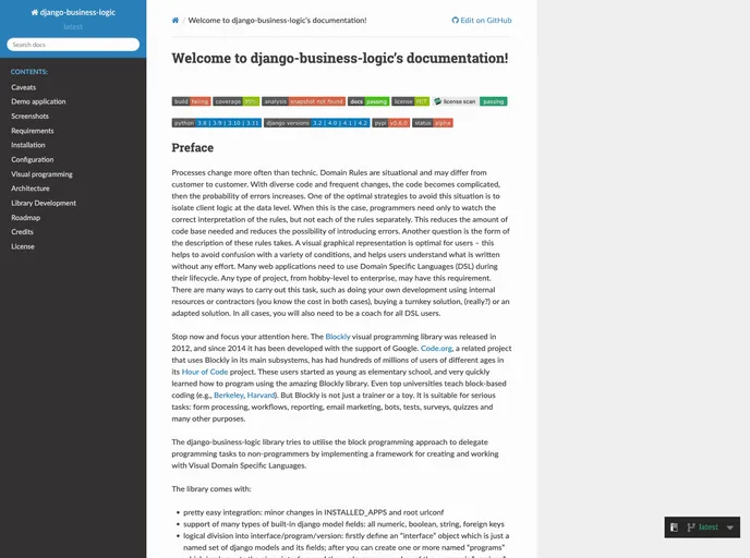 screenshot of Django Business Logic