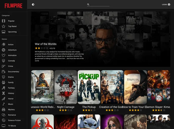 screenshot of Filmpire