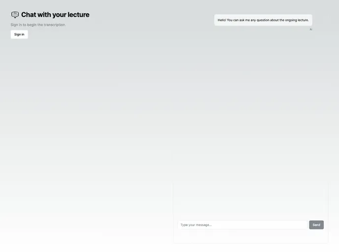 screenshot of Chat With Lecture