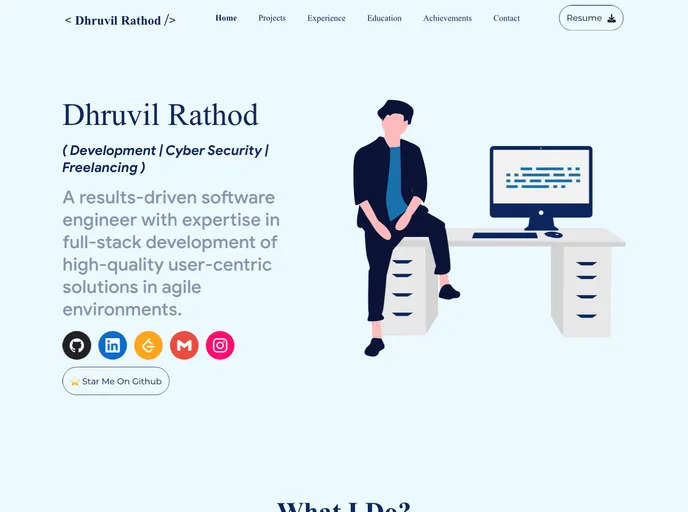 Angular Master Portfolio screenshot