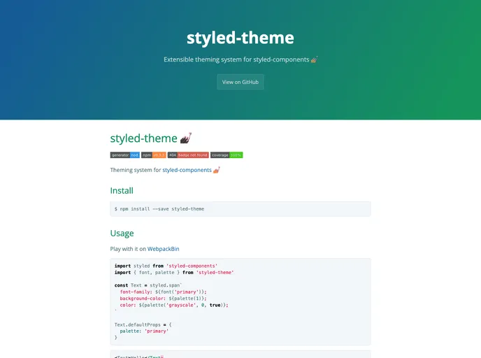 screenshot of Styled Theme