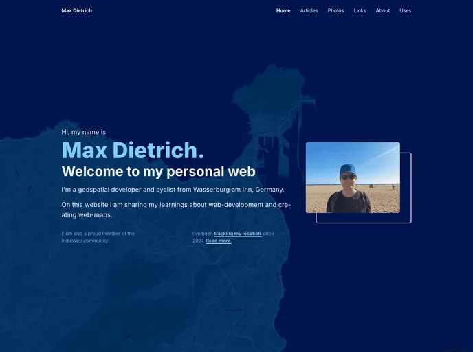 screenshot of Personal Site