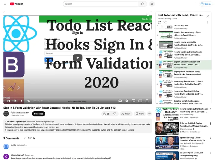 screenshot of React Nodejs Todo List