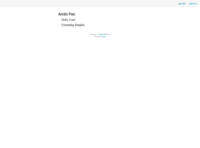 screenshot of Arctic Fox Theme