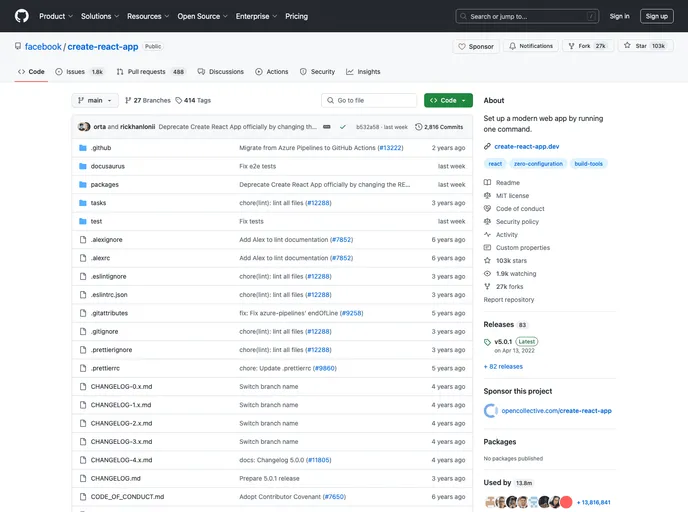 screenshot of React Boilerplate