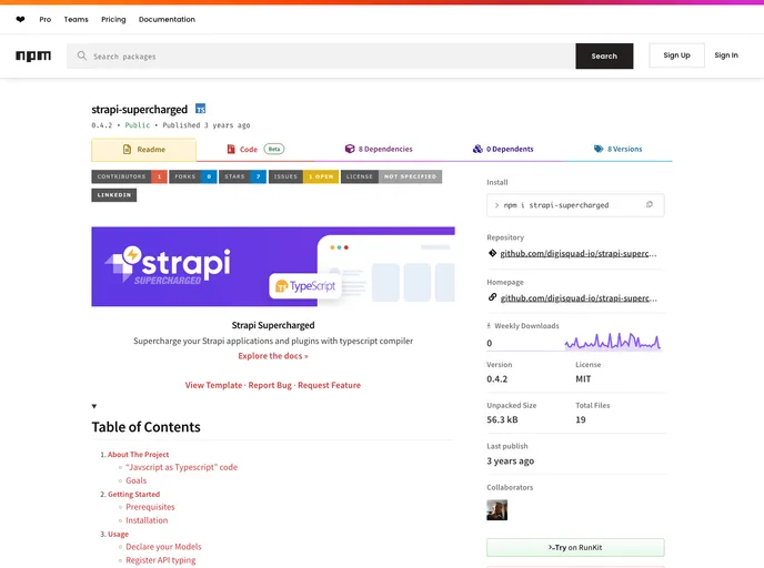 screenshot of Strapi Supercharged