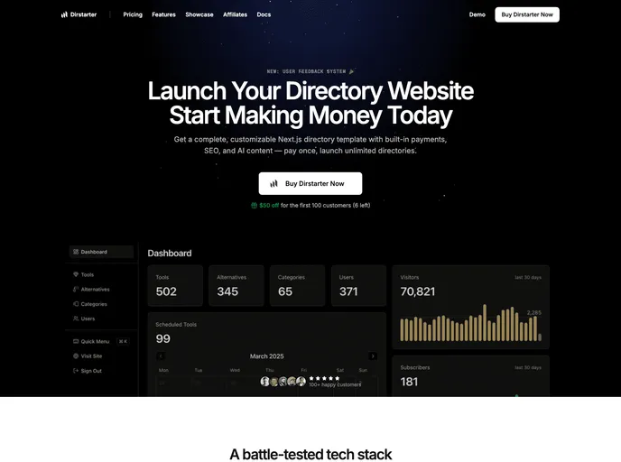 screenshot of Dirstarter Nextjs Directory Boilerplate