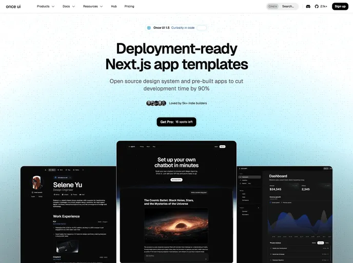 Once UI Tailwind Starter screenshot