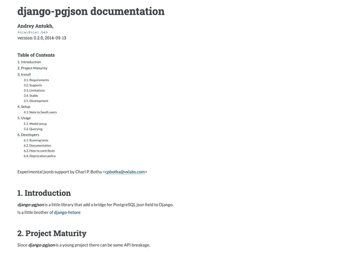 screenshot of Django Pgjson
