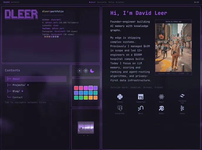 Dleer Portfolio screenshot