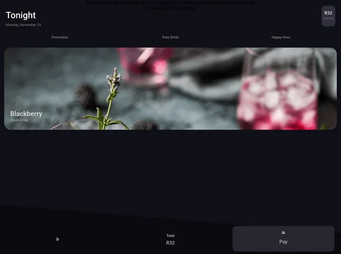 screenshot of Ionic Vue Mobile Template 02