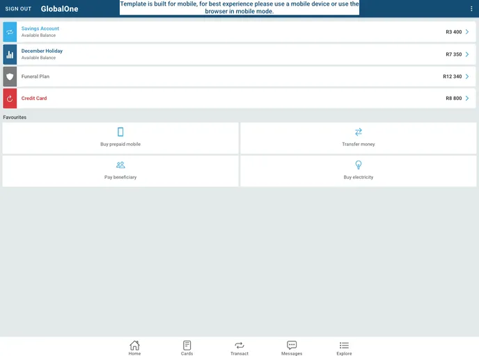 screenshot of Ionic Vue Mobile Template 04