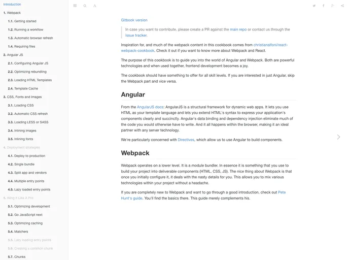 screenshot of Angular Webpack Cookbook