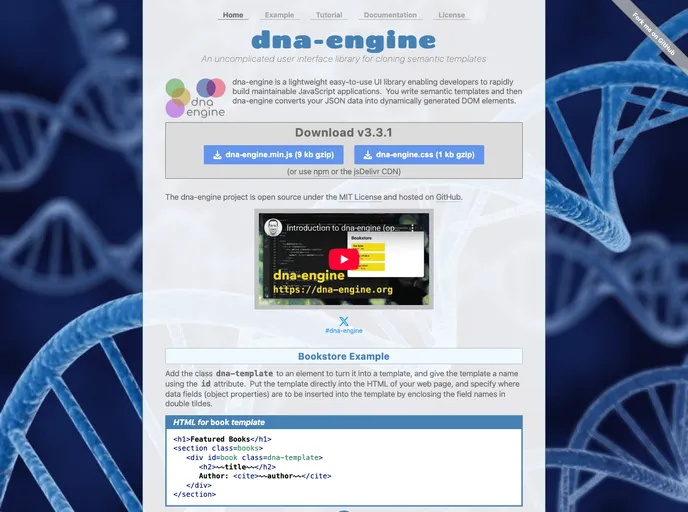 screenshot of Dna Engine