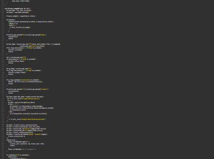screenshot of Rustfind