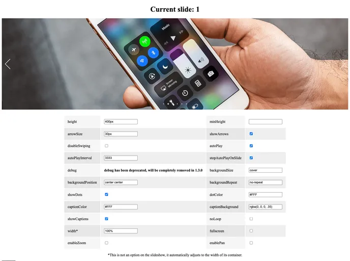 screenshot of Ng Simple Slideshow