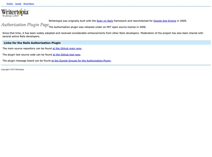 screenshot of Rails Authorization Plugin