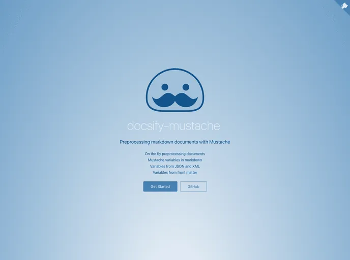 screenshot of Docsify Mustache.github.io