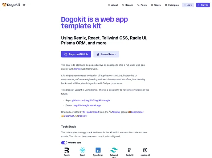screenshot of Dogokit Remix