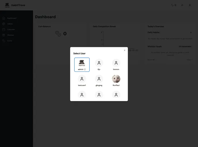 HabitTrove screenshot