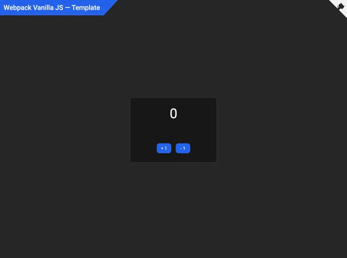 screenshot of Webpack Vanilla Js