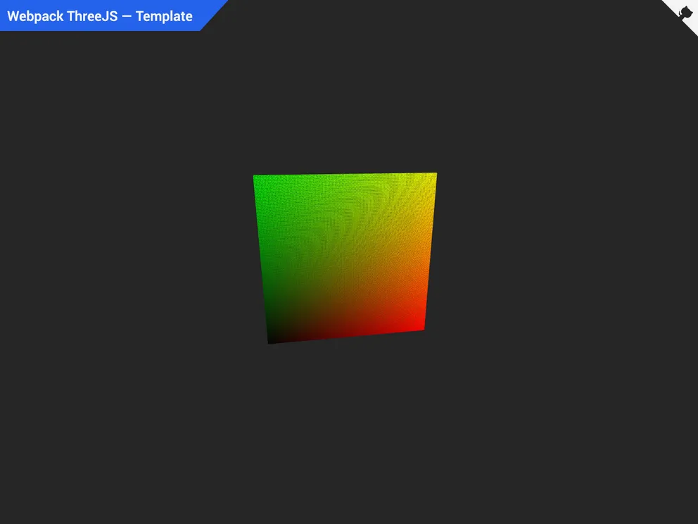 screenshot of Webpack Three Js