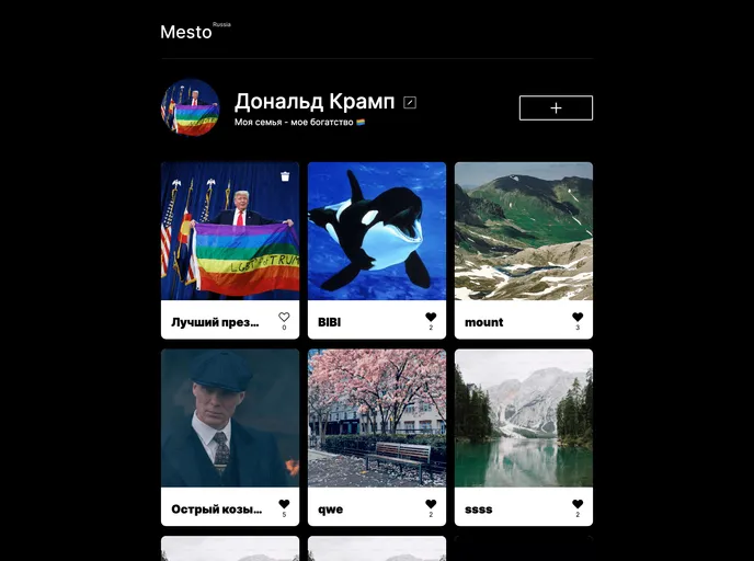 screenshot of Mesto Project