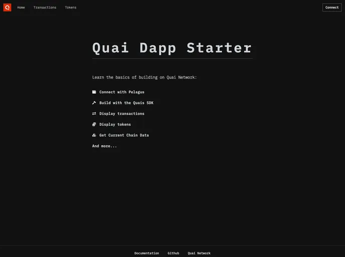 screenshot of Quai Next Dapp