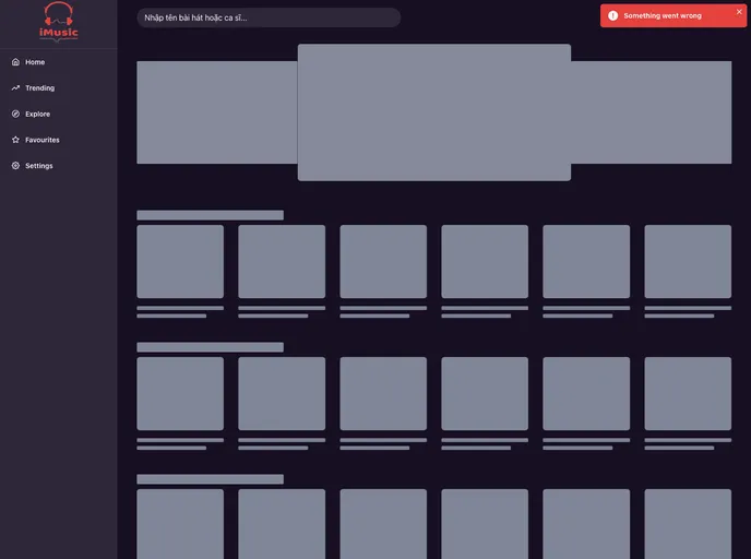 screenshot of Imusicvn SpringBoot NextJs