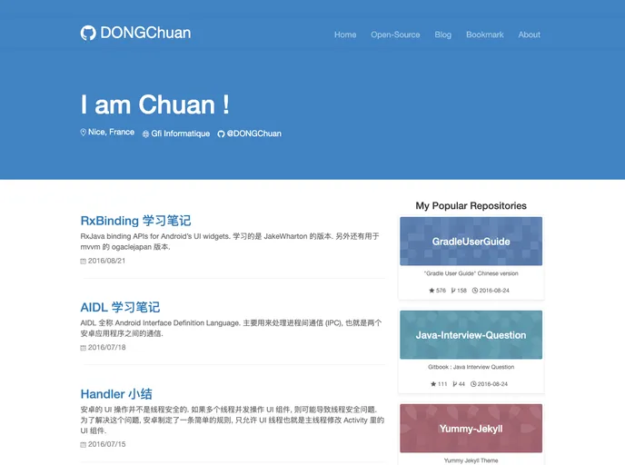 screenshot of Yummy Jekyll