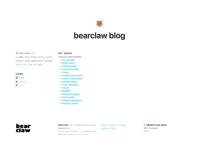screenshot of Bearclaw