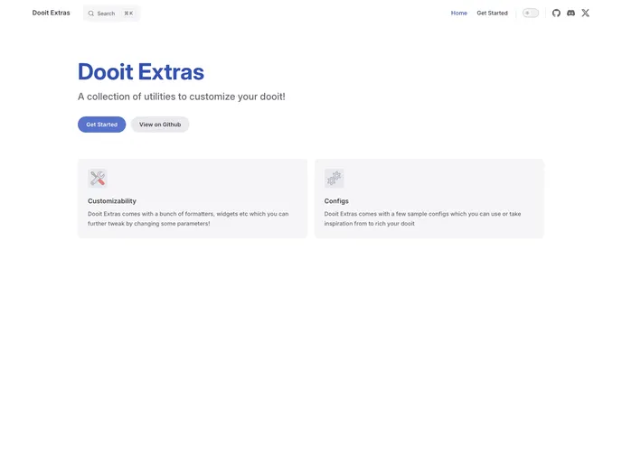 screenshot of Dooit Extras