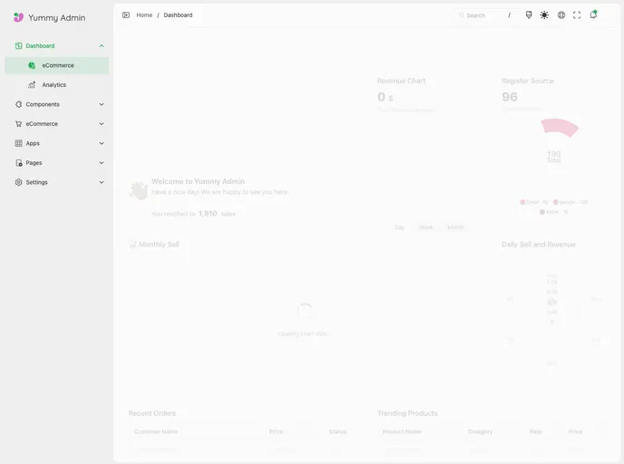 YummyAdmin screenshot