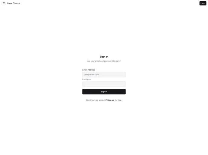 Rag Chatbot screenshot